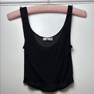 Anine Bing Black Fitted Crop Tank Top - Size XS